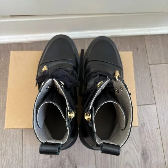 All Saints Donita Leather Ankle Combat Boots - Picture 9 of 15